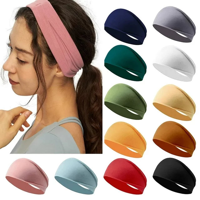 Head Bands No Slip Fashion for Women omen's Headbands Elastic Hair Bands Workout Running Turban Head Bands 12 Pack